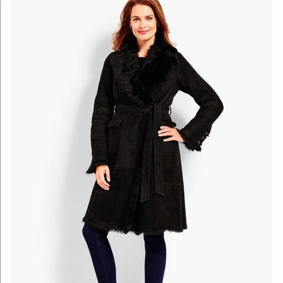 TALBOTS size 18 Toscana Shearling Coat - Picture 1 of 7